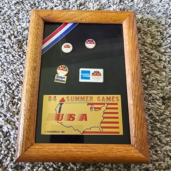 Great Britain Limited Edition Framed 1984 Olympic Pin Set Summer Games AS IS - Picture 6 of 6